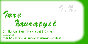 imre navratyil business card